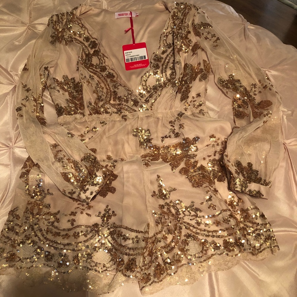 Romper with sequins